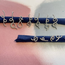 Load image into Gallery viewer, Twisty Beaded Silver Earrings