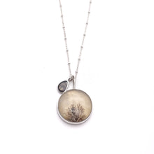 Load image into Gallery viewer, Dendritic Agate and Diamond Slice Necklace