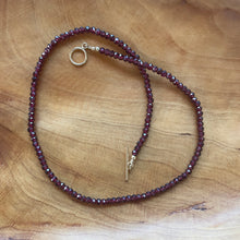 Load image into Gallery viewer, Beaded Garnet Necklace