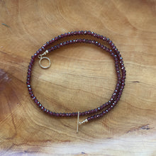 Load image into Gallery viewer, Beaded Garnet Necklace