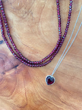 Load image into Gallery viewer, Garnet Heart Necklace *Made to Order*