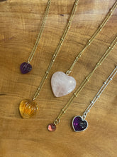 Load image into Gallery viewer, Citrine Heart Necklace