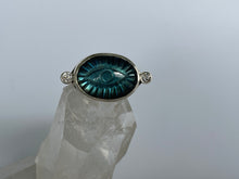 Load image into Gallery viewer, Evil Eye Labradorite and Diamond Ring