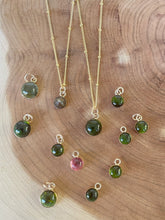 Load image into Gallery viewer, Pink Tourmaline Charm Necklace - 6mm