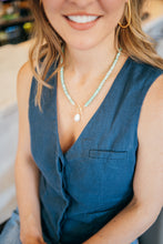 Load image into Gallery viewer, Chrysoprase, Mother-of-Pearl, and Baroque Pearl Necklace