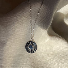 Load image into Gallery viewer, Burn Bright Sapphire Starburst Necklace
