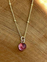 Load image into Gallery viewer, Pink Tourmaline Charm Necklace - 6mm
