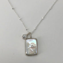 Load image into Gallery viewer, Pearl and Moissanite Necklace