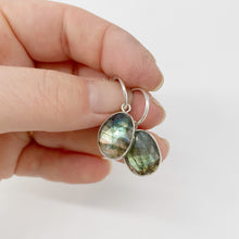 Load image into Gallery viewer, Shiny Labradorites on Endless Hoops