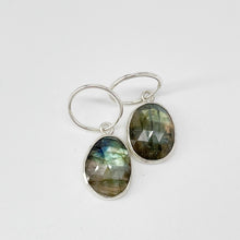 Load image into Gallery viewer, Shiny Labradorites on Endless Hoops