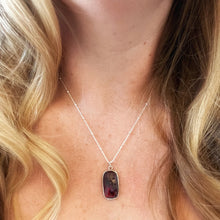 Load image into Gallery viewer, Rectangle Garnet Pendant