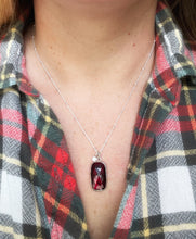 Load image into Gallery viewer, Rectangle Garnet Pendant