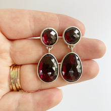 Load image into Gallery viewer, Double Garnet Dangles
