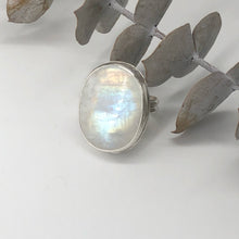 Load image into Gallery viewer, Big Rainbow Moonstone Ring