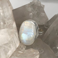 Load image into Gallery viewer, Big Rainbow Moonstone Ring