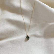 Load image into Gallery viewer, Green Tourmaline Charm Necklace - 8mm
