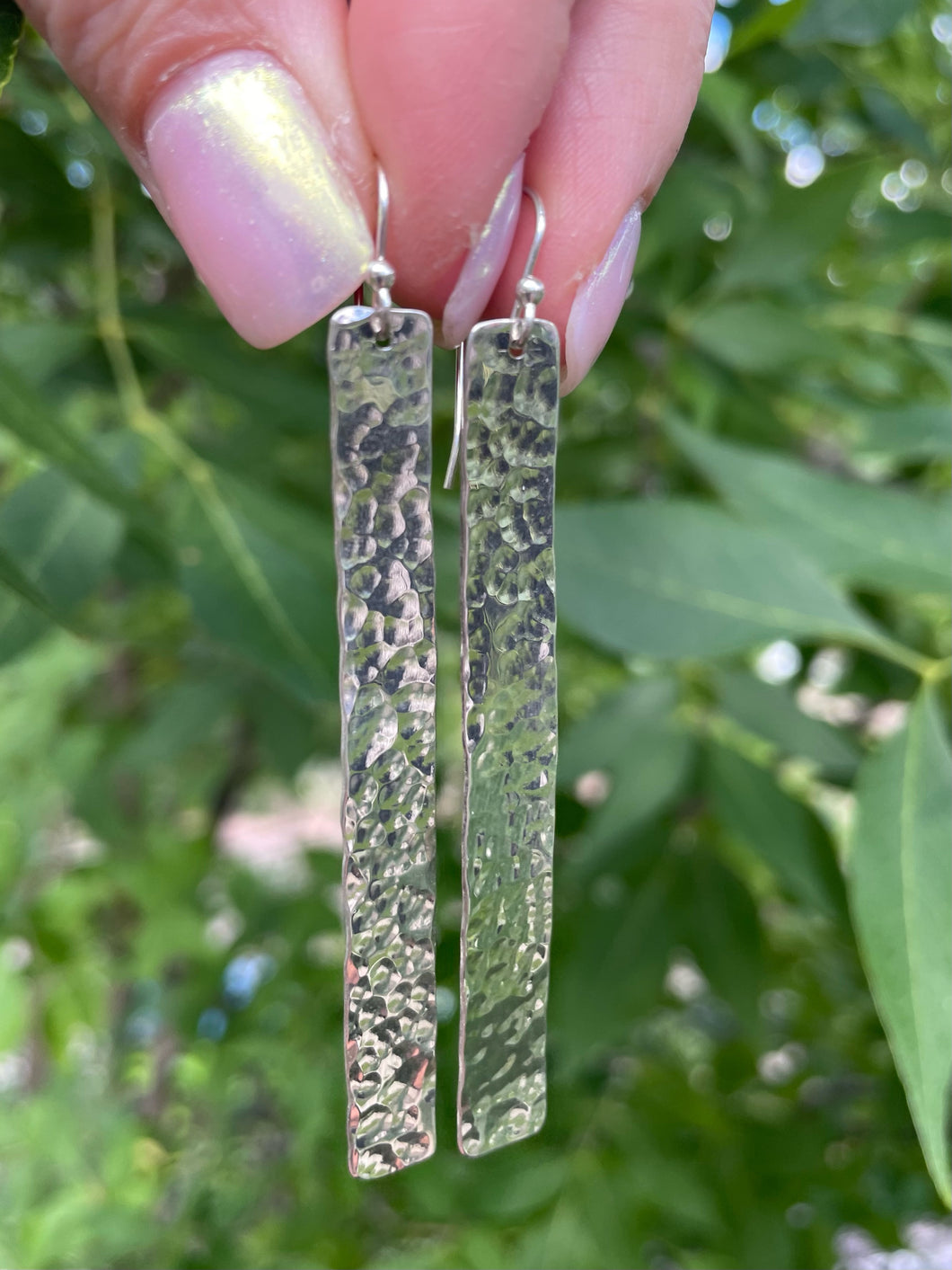 Easy Breezy Hammered Silver Dangles