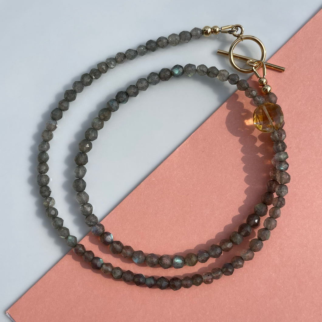 Labradorite and Citrine Necklace