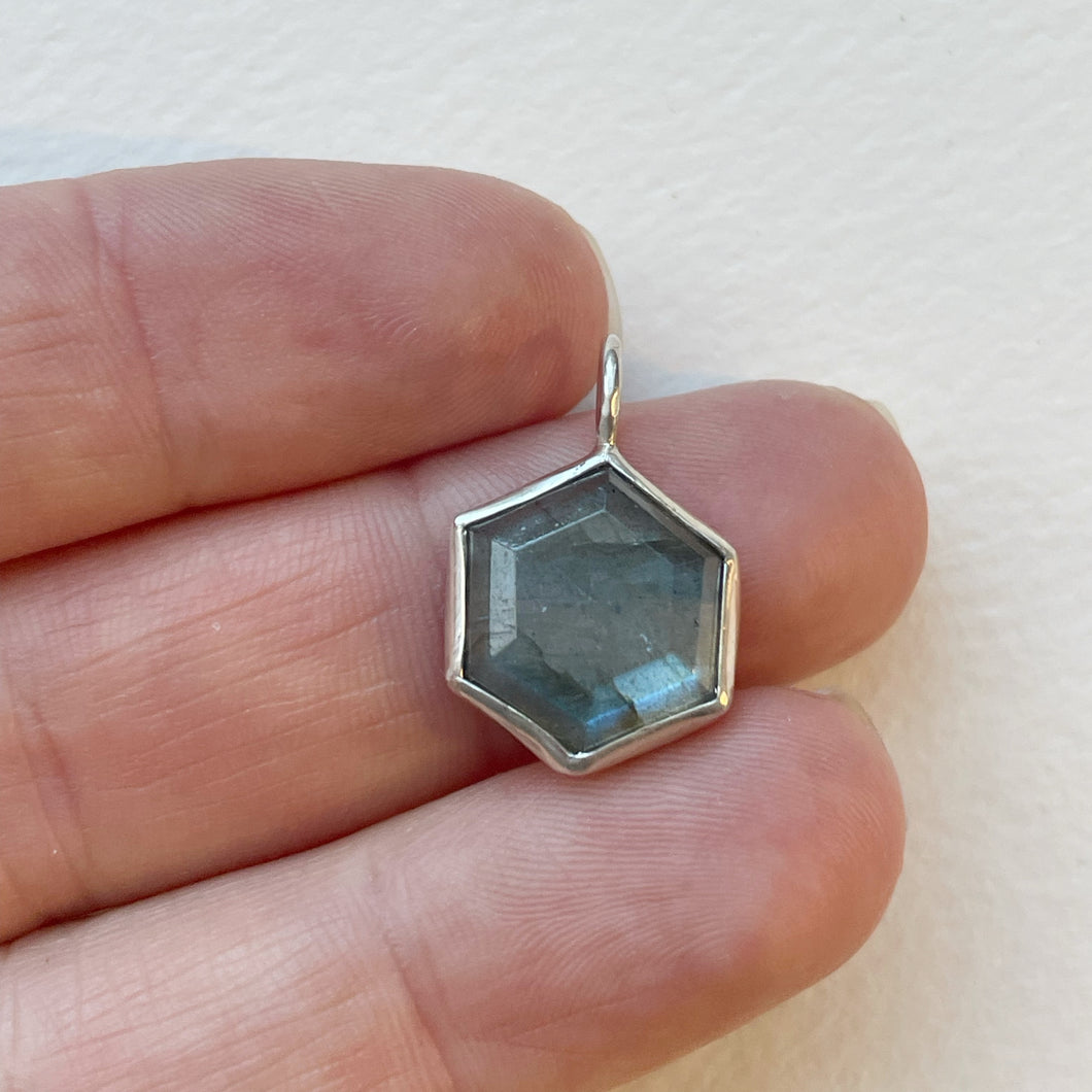 Labradorite Hexagon Charms