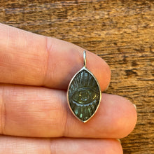 Load image into Gallery viewer, Labradorite Evil Eye Charm
