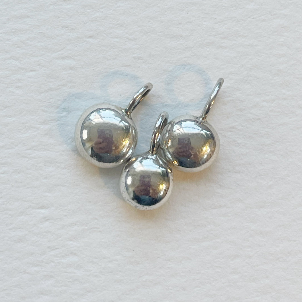 Recycled Fine Silver Dew Drop Charms