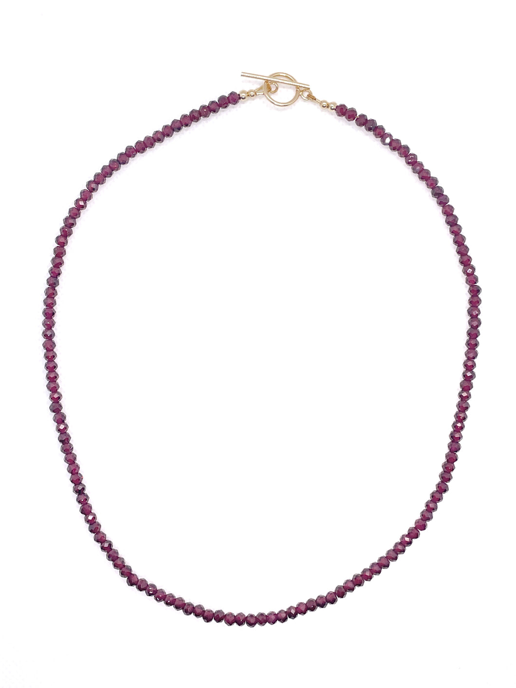 Beaded Garnet Necklace