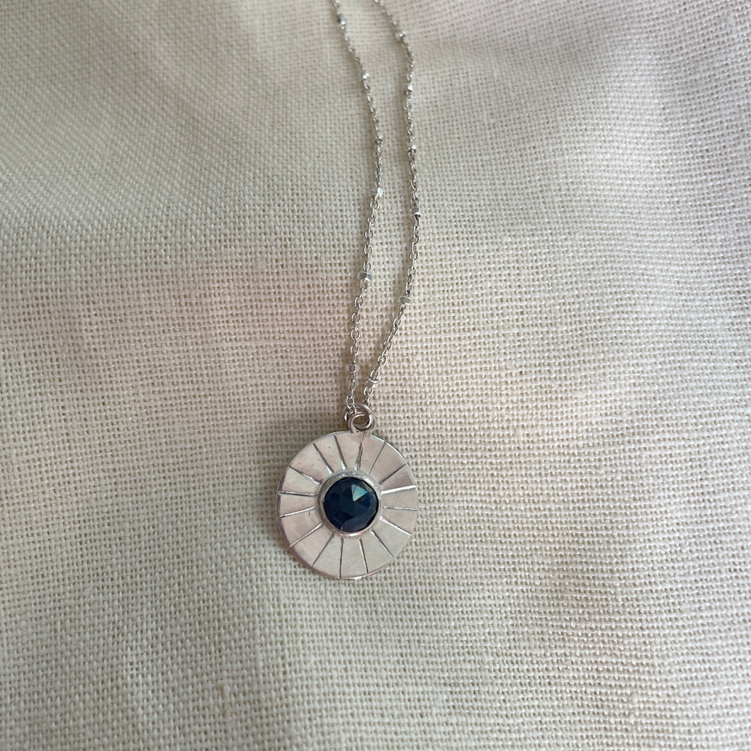 Burn Bright Sapphire Starburst Necklace