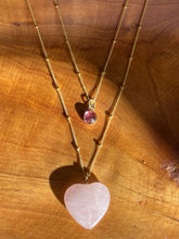 Load image into Gallery viewer, Rose Quartz Heart Necklace
