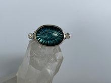 Load image into Gallery viewer, Evil Eye Labradorite and Diamond Ring

