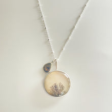 Load image into Gallery viewer, Dendritic Agate and Diamond Slice Necklace

