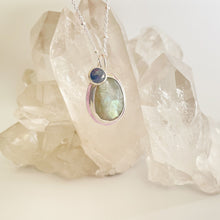 Load image into Gallery viewer, Labradorite and Sapphire Necklace
