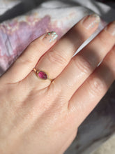 Load image into Gallery viewer, Gold and Pink Garnet Ring
