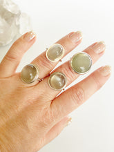 Load image into Gallery viewer, Oval Green Moonstone Gumdrop Ring
