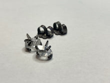 Load image into Gallery viewer, Blackened Silver Herkimer Studs
