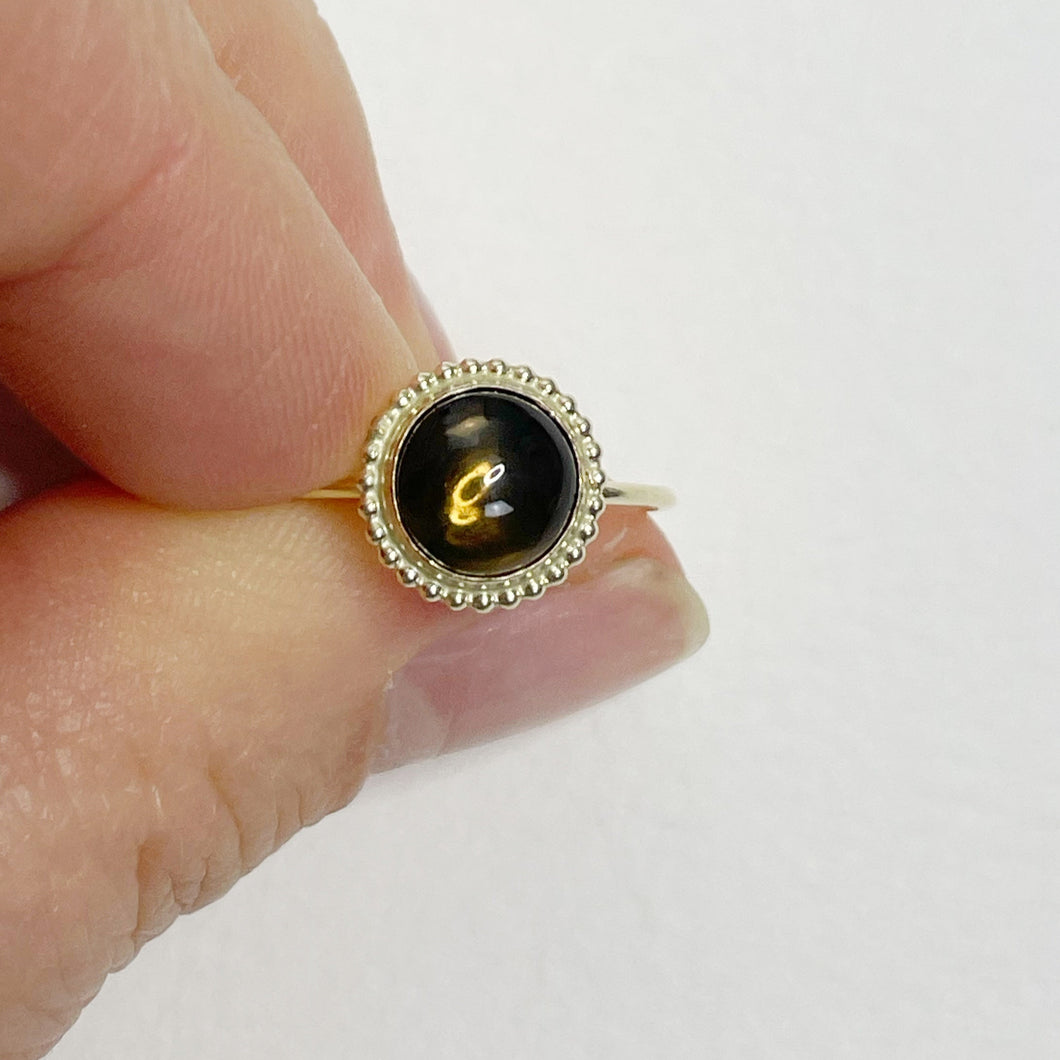 Tourmaline Beaded Gold Ring