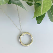 Load image into Gallery viewer, Hammered Silver Forever Pendant
