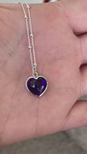 Load and play video in Gallery viewer, Amethyst Heart Necklace
