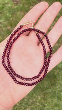 Load and play video in Gallery viewer, Beaded Garnet Necklace
