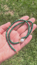 Load and play video in Gallery viewer, Malachite and Baroque Pearl Necklace
