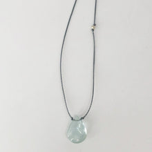 Load image into Gallery viewer, Aquamarine Nylon Chord Necklace
