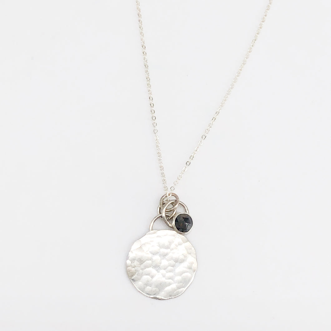Silver and Black Diamond Necklace