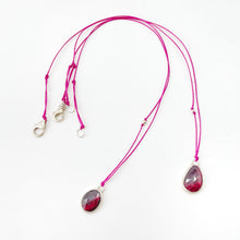 Load image into Gallery viewer, Pop of Color Pear Garnet Necklace
