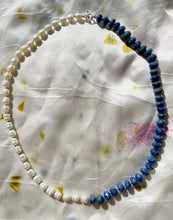 Load image into Gallery viewer, Half Pearl Half Lapis Necklace
