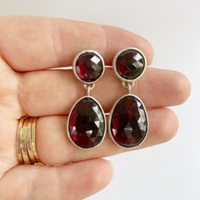 Load image into Gallery viewer, Double Garnet Dangles
