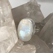 Load image into Gallery viewer, Big Rainbow Moonstone Ring
