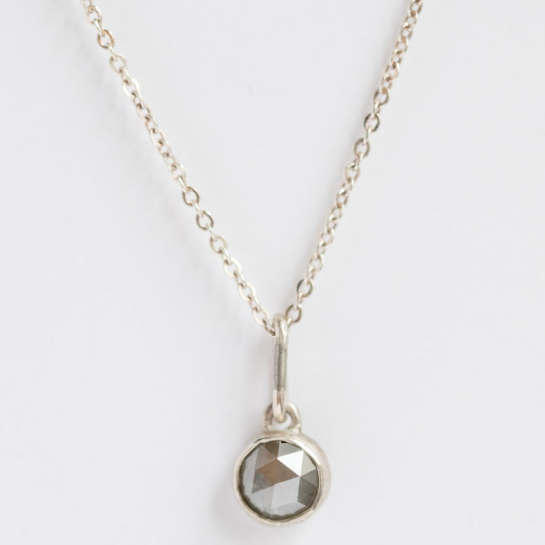 Silver and Icy Diamond Necklace