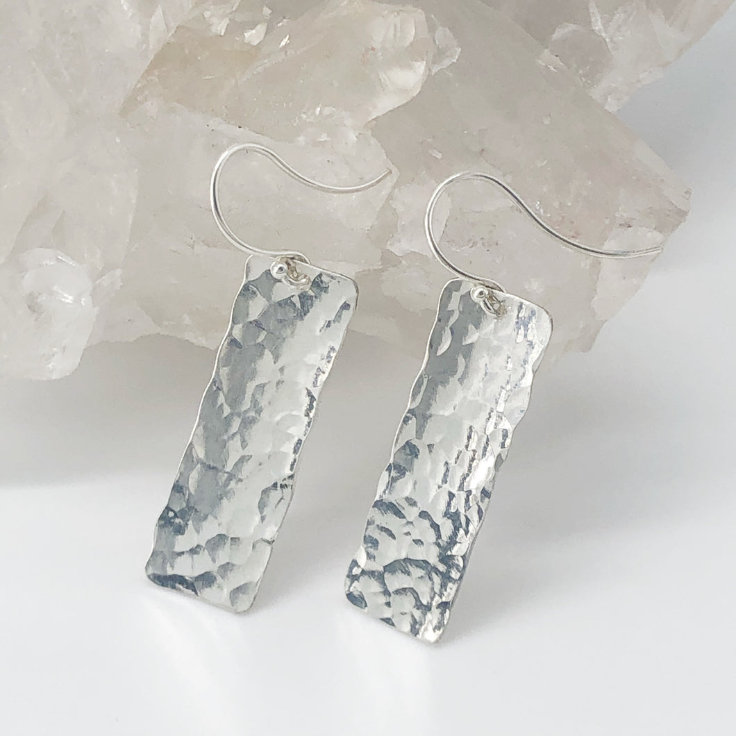 Hammered Silver Rectangles